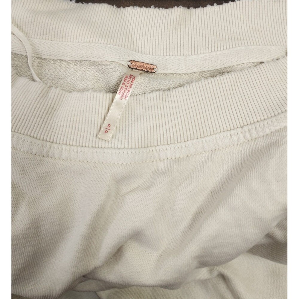 Free People Sweet Deets Sweatshirt Top Oversized Pullover Long Sleeves S 265869 - Picture 11 of 11